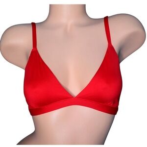 GapBody Super Stretch Triangle Bralette Red NWT Wireless Adjustable Bra Size XL